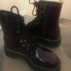 Doc Martens Size 9,  Vegan Leather Cherry Red